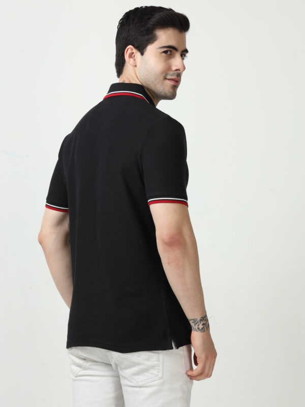 M&S Polo T-shirt, Regular Fit, Black