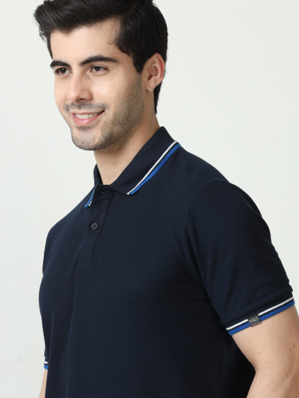 M&S Polo T-shirt, Regular Fit, Navy Blue