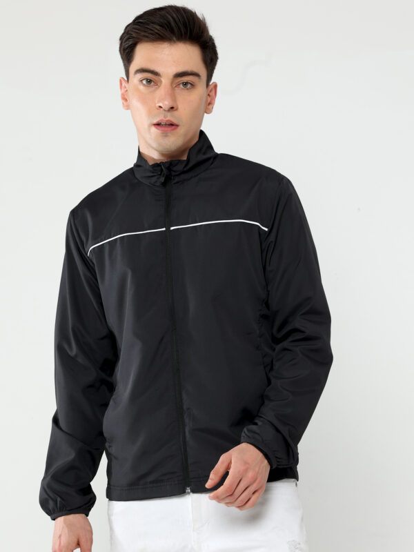 PUMA PUMA WOVEN TRACK JACKET BLACK-WHITE