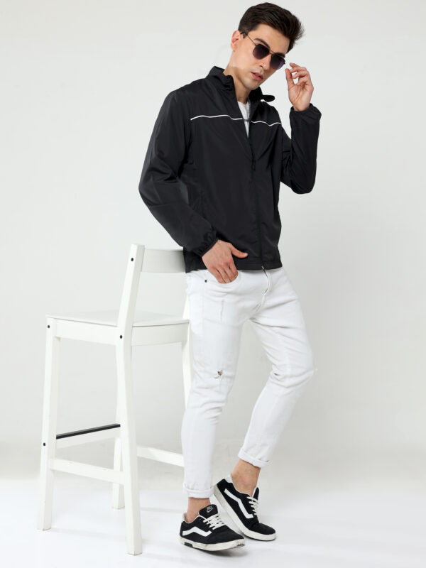 PUMA PUMA WOVEN TRACK JACKET BLACK-WHITE