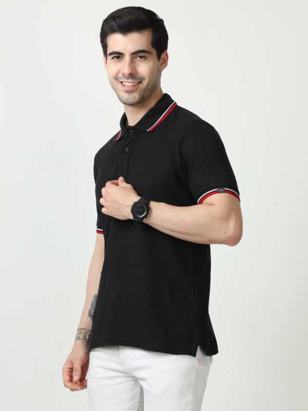 M&S Polo T-shirt, Regular Fit, Black