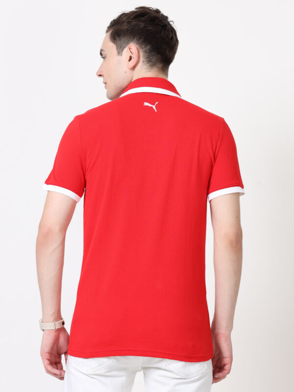 PUMA ESS PIQUE TIPPING POLO RED-WHITE