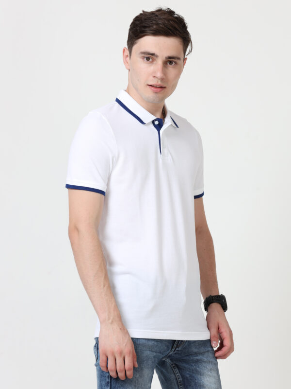 PUMA ESS PIQUE TIPPING POLO WHITE SODALITE