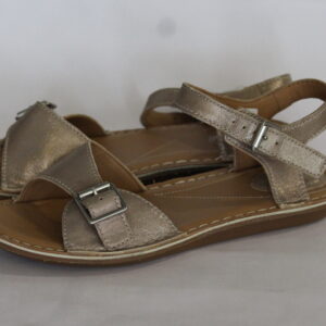 Clarks  Women Grey, Gold Flats Sandal