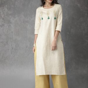 Anouk Women Printed Kurta with Palazzos