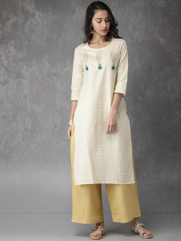 Anouk Women Printed Kurta with Palazzos