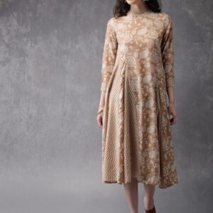 Anouk Women Brown Printed A-Line Kurta