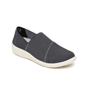 Clarks Cloud Steppers Women Black Sillian Firn Slip-On Sneakers