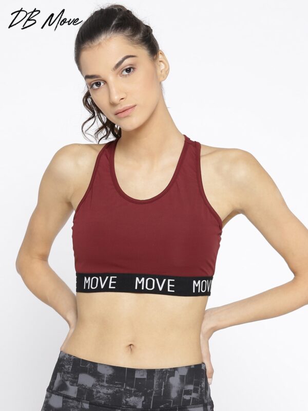 DressBerry Solid Non-Wired Lightly Padded Sports Bra