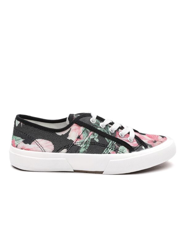 ether Women Black  Pink Printed Sneakers