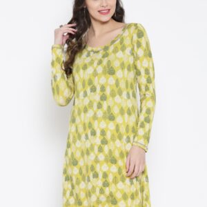 Global Desi Yellow Printed Kurta