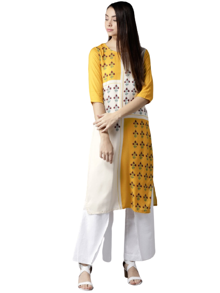 Moda Rapido Women Block Print Straight Kurta