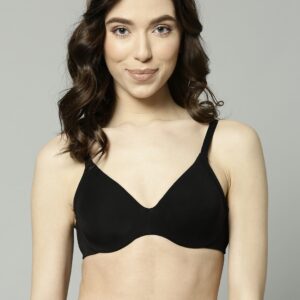 Marks  Spencer Black Solid Underwired Lightly Padded Everyday Bra T332693