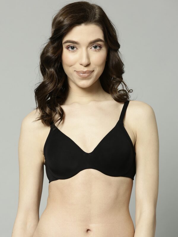 Marks  Spencer Black Solid Underwired Lightly Padded Everyday Bra T332693