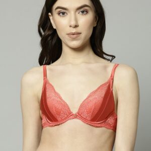 Marks  Spencer Red Lace Non-Wired Lightly Padded Everyday Bra T816355