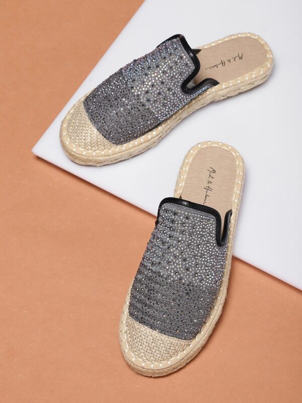 Mast  Harbour Women Grey Embellished Espadrilles