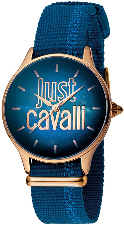 Just Cavalli Womens Analogue Classic Quartz Watch with Textile Strap