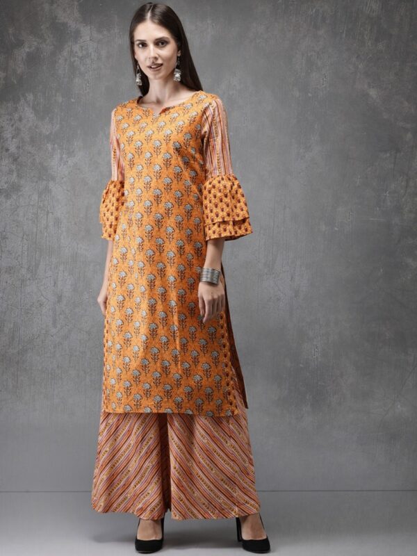 Anouk Women Printed Kurta with Sharara