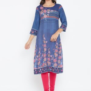 Biba Women Printed Straight Kurta