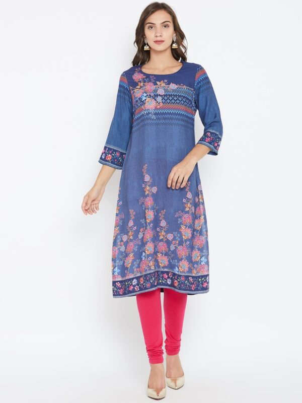 Biba Women Printed Straight Kurta