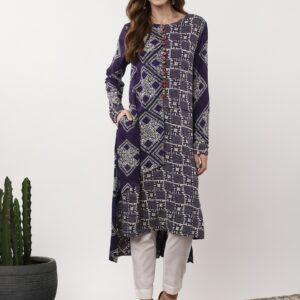 Sangria Women  Printed A-Line Kurta