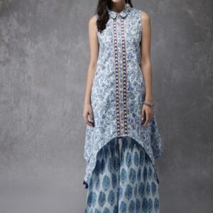 Anouk Women Printed Kurta with Sharara