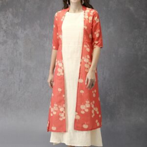 Anouk Women  Printed Layered A-Line Kurta