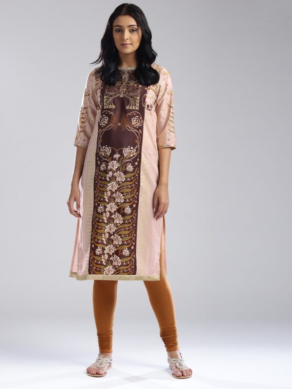 W Wishful by Women Printed Straight Kurta