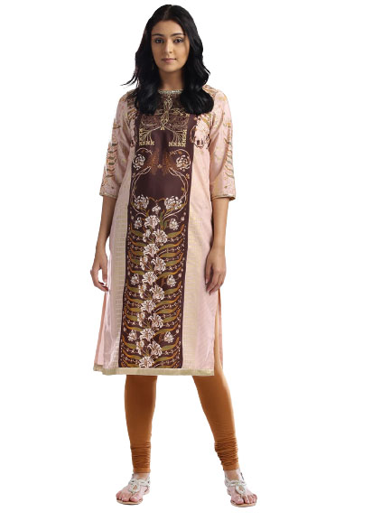 W Wishful by Women Printed Straight Kurta