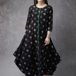 Anouk Women Printed Asymmetric A-Line Kurta