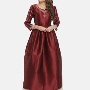 Anouk Women Solid A-Line Kurta