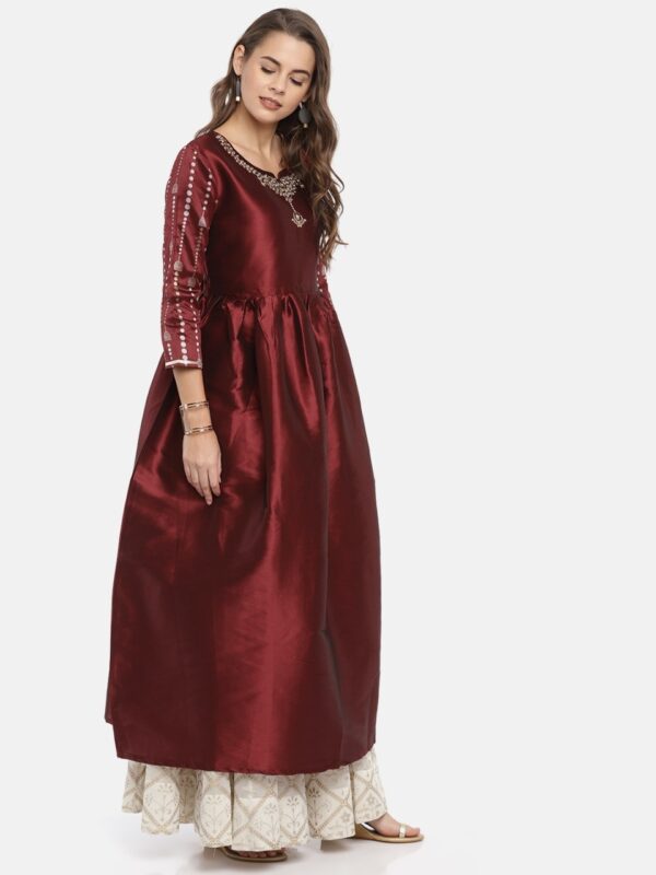 Anouk Women Solid A-Line Kurta