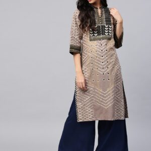 W Women Printed Straight Kurta