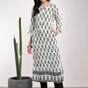 Sangria Women Printed Straight Kurta