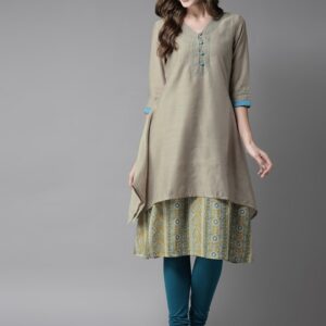 Moda Rapido Women Printed A-Line Layered Kurta