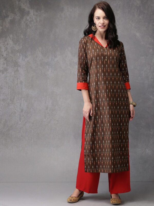 Anouk Women Printed Kurta With Palazzos