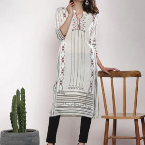 Sangria Women Printed Straight Kurta