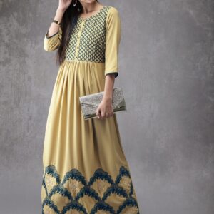 Anouk Women Embroidered A-Line Kurta