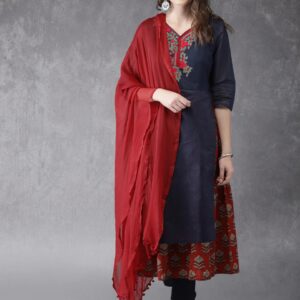 Anouk Women Printed Kurta with Trousers & Dupatta