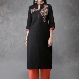 Anouk Women Embroidered Kurta with Palazzos