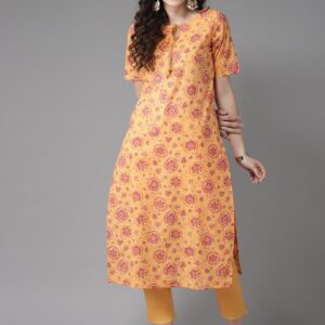 HERE&NOW Women Printed Kurta with Trousers