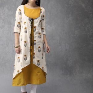 Anouk Women Printed Straight Kurta