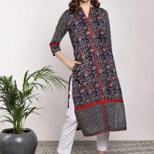 Sangria Women Printed Straight Kurta