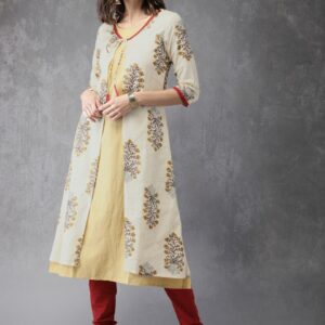 Anouk Women Layered Kurta with Churidar