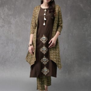 Anouk Women Embroidered Kurta with Trousers