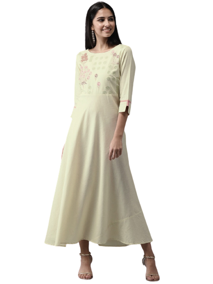 Anouk Women Design A-Line Fusion Kurta