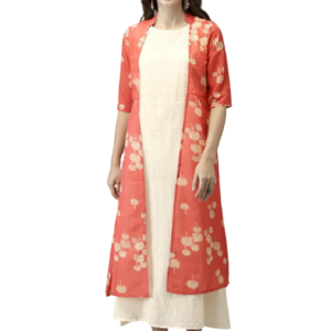 Anouk Women Printed Layered A-Line Kurta