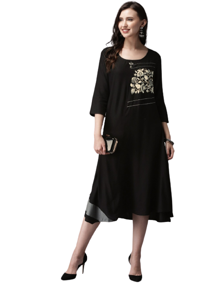 Anouk Women Embroidered A-Line Kurta