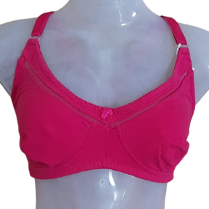 Strawberry Non Padded Non Wired Plunge Neck Seamless Bra