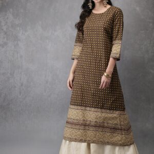 Anouk Women Printed A-Line Kurta